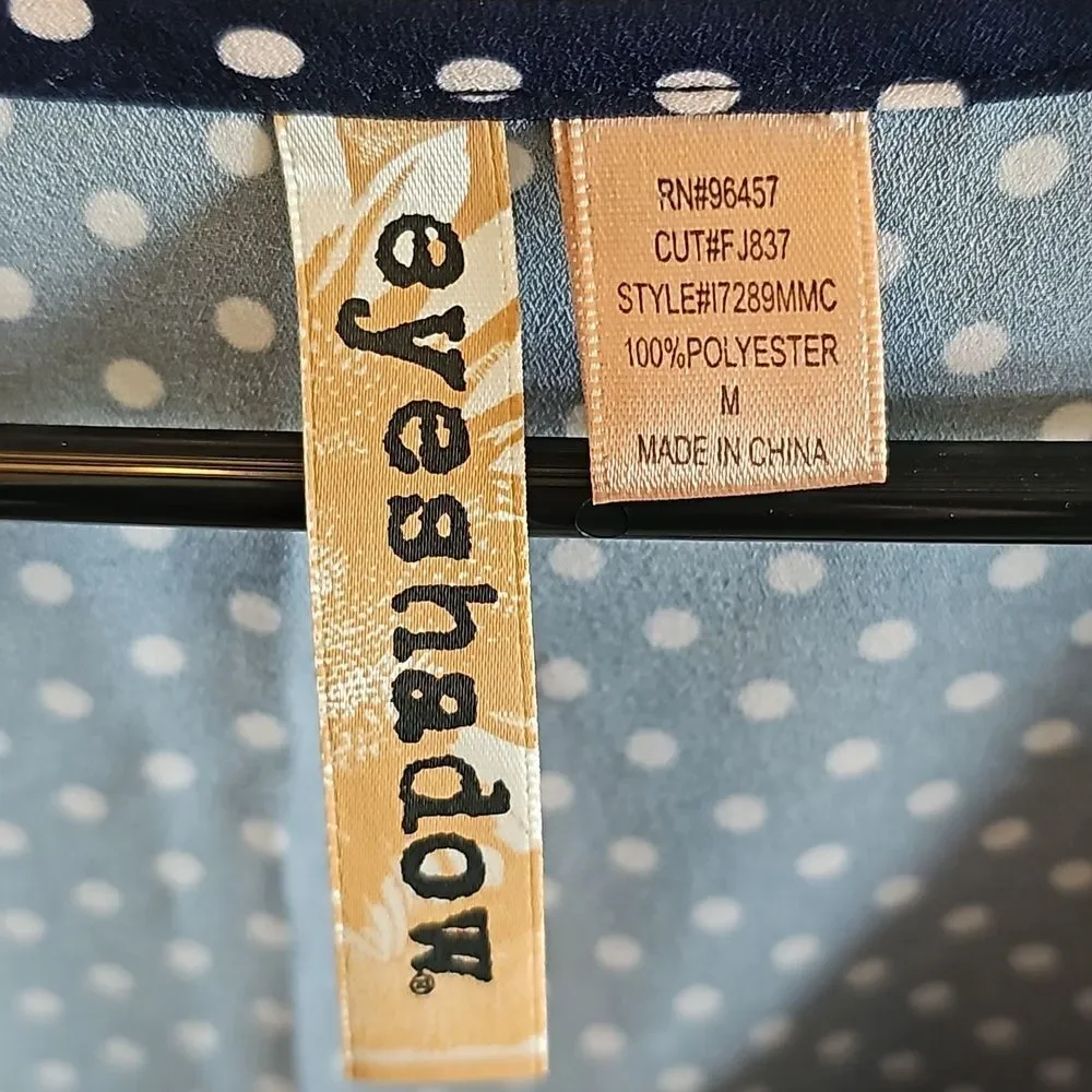 NWT: Eyeshadow silky polka dot top size M - Picture 6 of 12